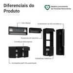 Armário de cozinha completa 300 cm suspenso preto nice madesa 07