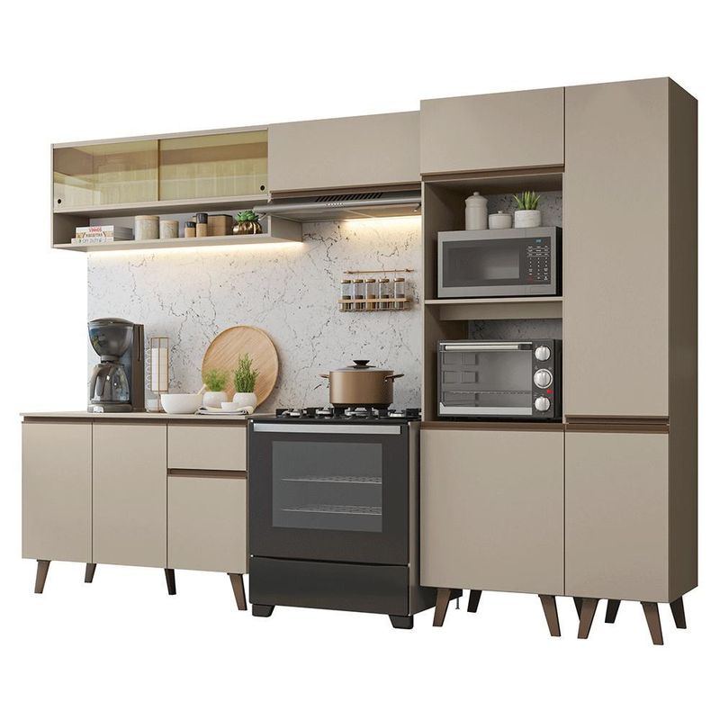 Armário de cozinha completa 300cm nice madesa 09