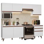Armário de cozinha completa 250cm branco reims madesa 09