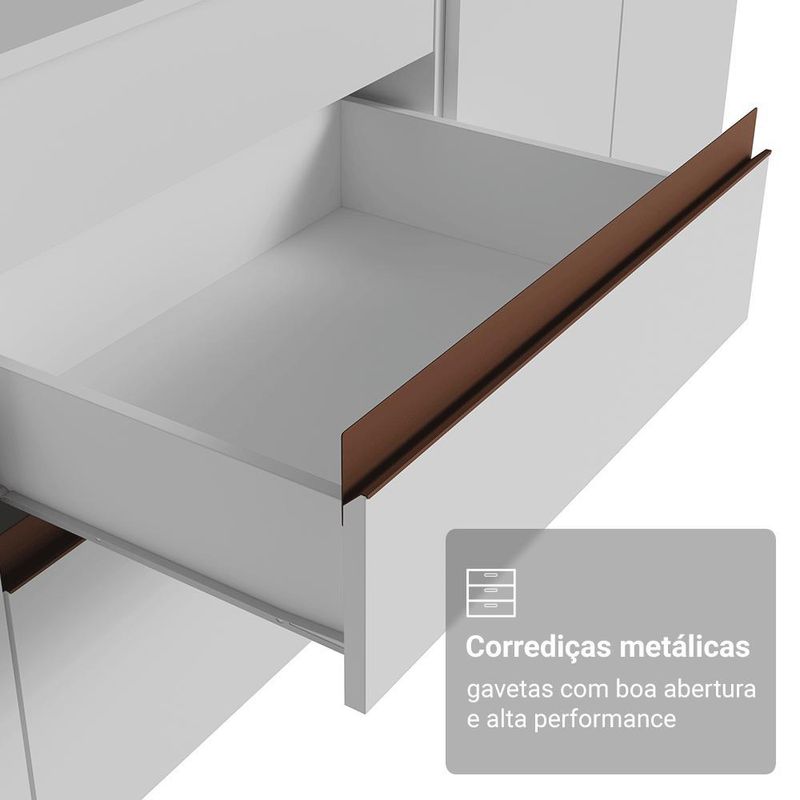 Armário de cozinha completa 250cm branco reims madesa 09