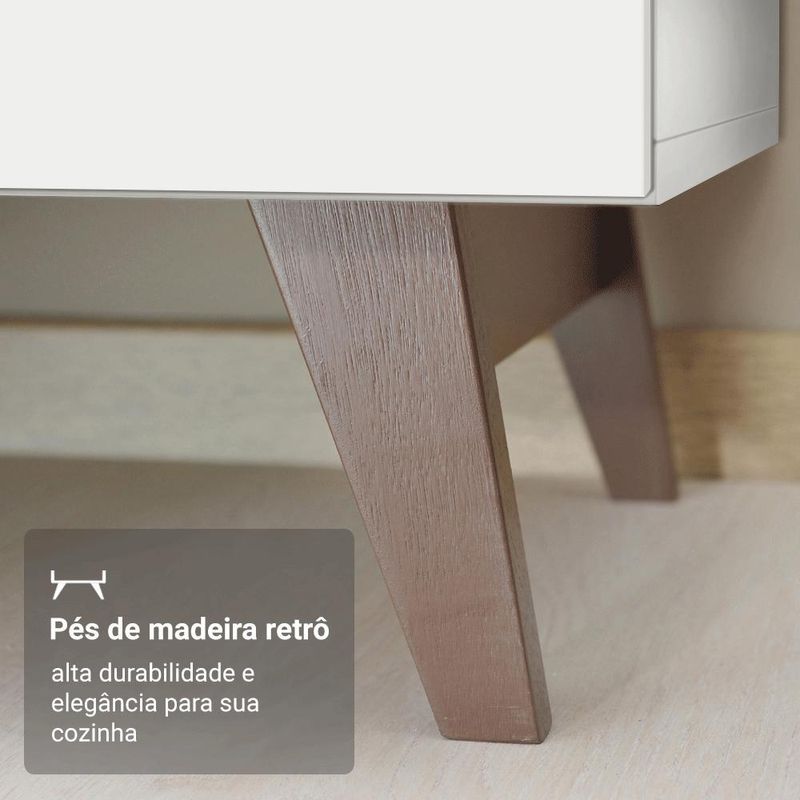 Armário de cozinha completa 250cm branco reims madesa 09