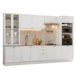 Armário de cozinha completa 340 cm branco vik madesa 01
