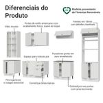 Armário de cozinha completa 340 cm branco vik madesa 01