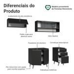 Armário de cozinha compacta 200 cm preto nice madesa 14