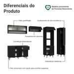 Armário de cozinha completa 300 cm preto nice madesa 08