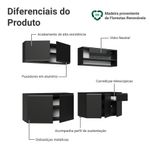 Armário de cozinha completa 260 cm suspenso preto nice madesa 05
