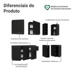 Armário de cozinha compacta 180 cm suspenso preto nice madesa 04