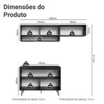 Armário de cozinha compacta 200 cm preto nice madesa 09 xa