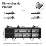 Armário de cozinha completa 240 cm preto nice madesa 01