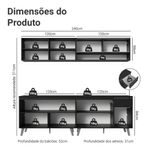 Armário de cozinha completa 260 cm preto nice madesa 03