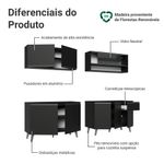 Armário de cozinha completa 260 cm preto nice madesa 03
