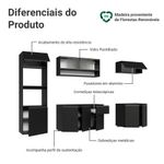 Armário de cozinha completa 260 cm suspenso preto nice madesa 015