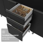 Armário de cozinha compacta 200 cm preto nice madesa 13 xa