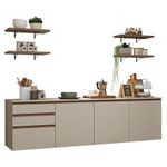 Armário de cozinha completa 240cm suspensa nice madesa 10