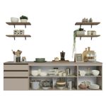 Armário de cozinha completa 240cm suspensa nice madesa 10
