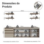 Armário de cozinha completa 240cm suspensa nice madesa 10