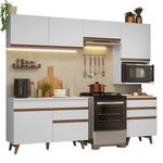 Armário de cozinha completa 250cm branco reims madesa 07