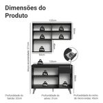 Armário de cozinha compacta 120 cm preto nice madesa 05