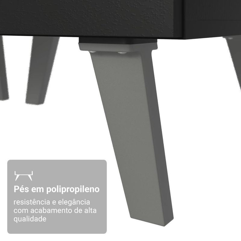 Armário de cozinha compacta 120 cm preto nice madesa 05
