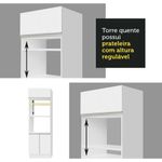 Torre quente para 2 fornos armário de cozinha 2 portas e 1 suspensa glamy madesa