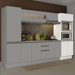 Torre quente armário de cozinha para 2 fornos 100% mdf branco smart madesa