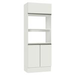 Torre quente armário de cozinha para 2 fornos 100% mdf branco smart madesa