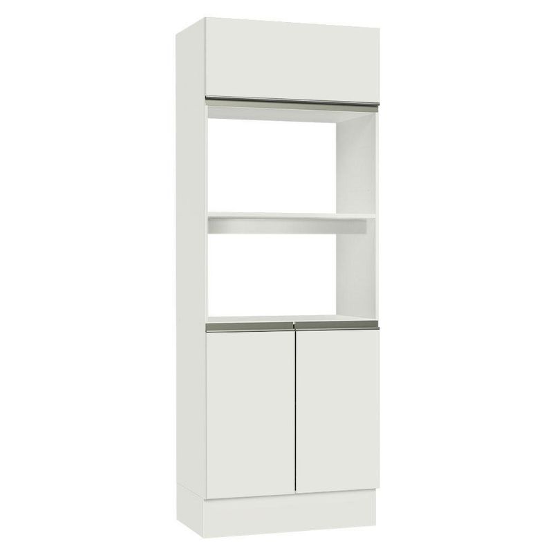 Torre quente armário de cozinha para 2 fornos 100% mdf branco smart madesa