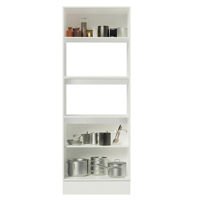 Torre quente armário de cozinha para 2 fornos 100% mdf branco smart madesa