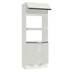 Torre quente armário de cozinha para 2 fornos 100% mdf branco smart madesa