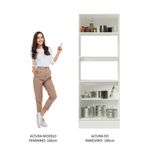 Torre quente armário de cozinha para 2 fornos 100% mdf branco smart madesa