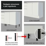 Torre quente armário de cozinha para 2 fornos 100% mdf branco smart madesa