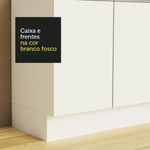 Torre quente armário de cozinha para 2 fornos 100% mdf branco smart madesa