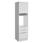 Torre quente madesa stella 60 cm 1 porta 3 gavetas - branco