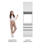 Torre quente madesa stella 60 cm 1 porta 3 gavetas - branco