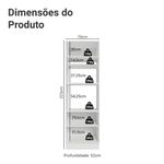 Torre quente 70 cm 3 portas branco vik madesa