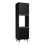 Torre-quente armário de cozinha 60 cm 2 portas preto reims madesa