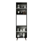 Torre-quente armário de cozinha 60 cm 2 portas preto reims madesa