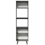 Torre quente armário de cozinha 60 cm 2 portas 2 nichos cinza nice madesa