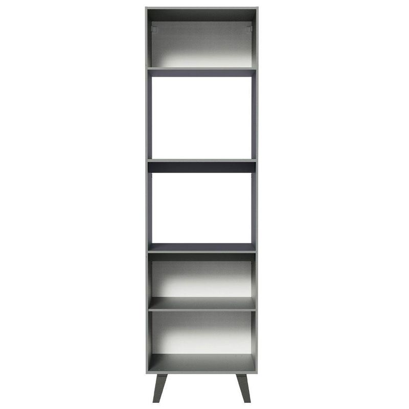 Torre quente armário de cozinha 60 cm 2 portas 2 nichos cinza nice madesa