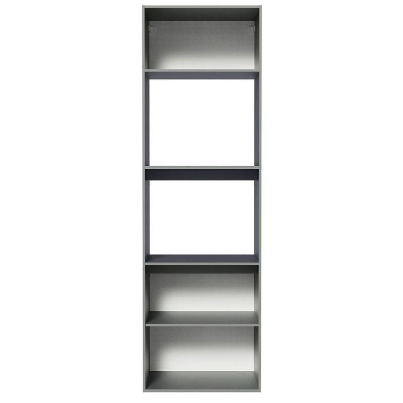 Torre quente armário de cozinha 60 cm 2 portas 2 nichos suspensa cinza nice madesa