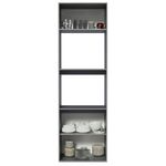 Torre quente armário de cozinha 60 cm 2 portas 2 nichos suspensa cinza nice madesa