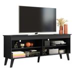 Rack para tv até 65 polegadas com pés preto turim madesa