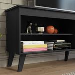Rack para tv até 65 polegadas com pés preto turim madesa