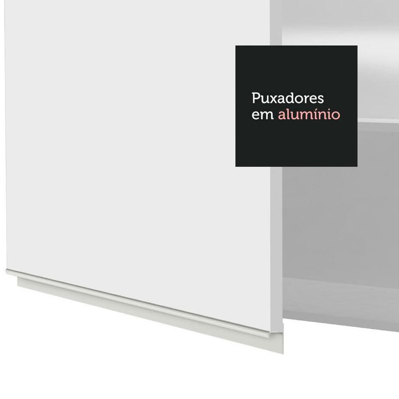 Torre quente para fornos armário de cozinha 1 porta e 3 gavetas glamy madesa