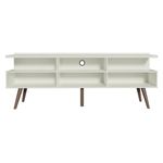Rack para tv até 65 polegadas madesa londres com pés retro - branco
