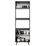 Torre quente armário de cozinha 70 cm 3 portas preto reims madesa