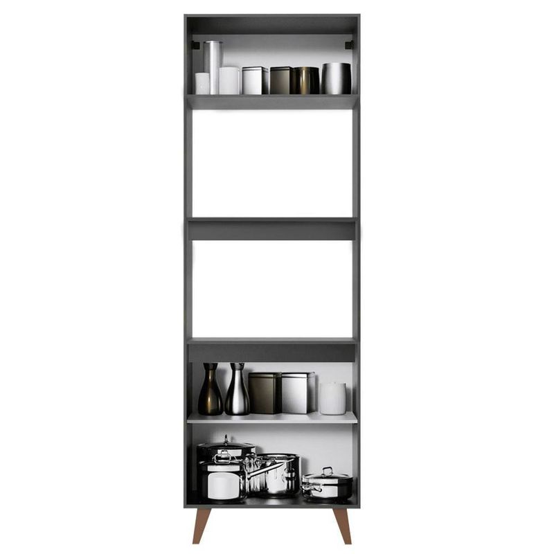 Torre quente armário de cozinha 70 cm 3 portas preto reims madesa