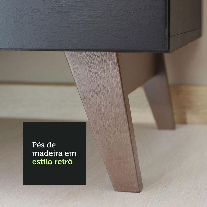 Torre quente armário de cozinha 70 cm 3 portas preto reims madesa