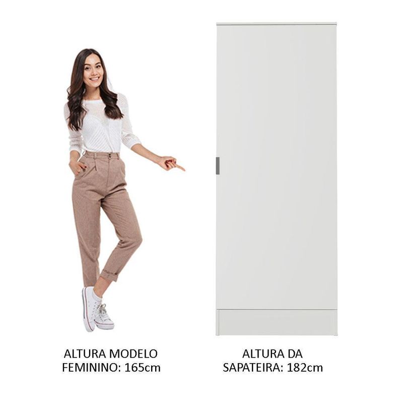Sapateira madesa isis 1 porta - branco