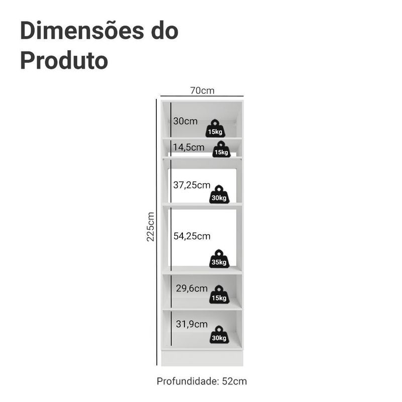 Torre quente 70 cm 3 portas  vik madesa